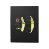 Fireman Firefighter Costume Halloween Notitieblok (Linkerzijde)