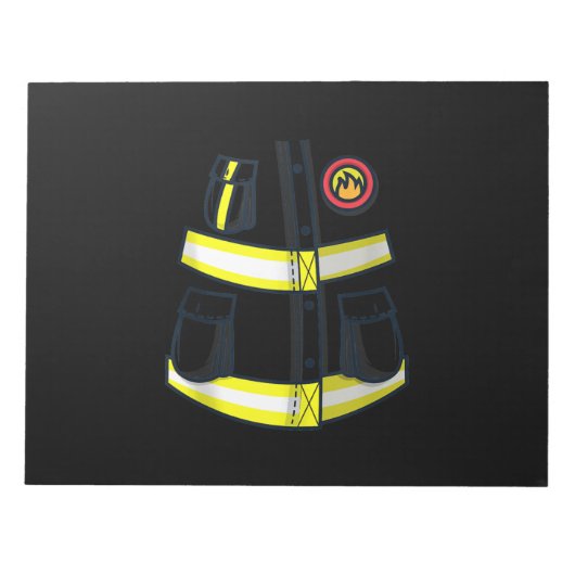 Fireman Firefighter Costume Halloween Notitieblok (Voorkant)