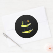 Fireman Firefighter Costume Halloween Ronde Sticker (Envelop)