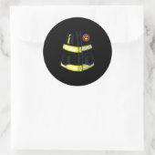 Fireman Firefighter Costume Halloween Ronde Sticker (Tas)