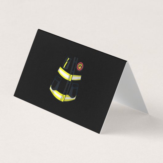 Fireman Firefighter Costume Halloween Visitekaartje (Voorkant)