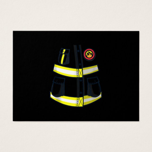 Fireman Firefighter Costume Halloween Visitekaartje (Voorkant)