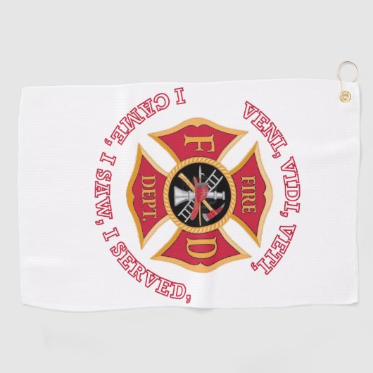 FIREMAN FIREFIGHTER GOLF TOWEL GOLFHANDDOEK (Horizontaal)