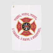 FIREMAN FIREFIGHTER GOLF TOWEL GOLFHANDDOEK (Voorkant)