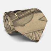 Fireman Firefighter Sepia stropdas Art uit 1880 (Opgerold)