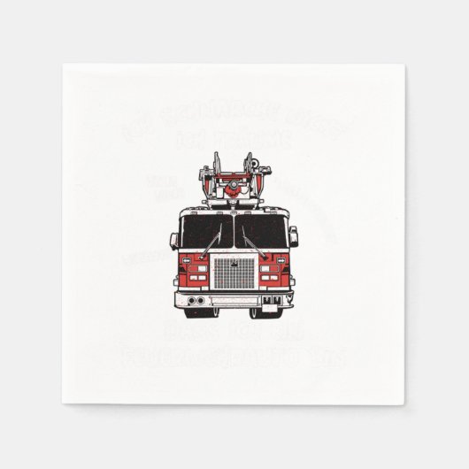 Fireman Firefighting Firetruck Firefighter Gift Servet (Voorkant)