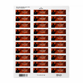 Fireman Flame Background Return Address Label (Full Sheet)