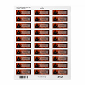 Fireman Flame Background Return Address Label (Full Sheet)