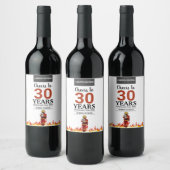 Fireman Flame Cheers to Year Wine Label Wijn Etiket (Flessen)