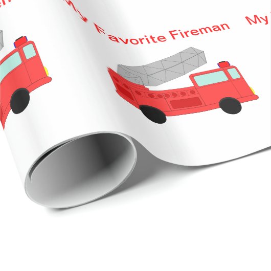 Fireman Gift Wrap Cadeaupapier (Rol Hoek)