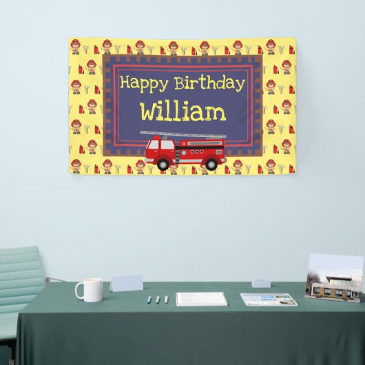 Fireman Happy Birthday Spandoek (Beurs)