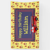 Fireman Happy Birthday Spandoek (Verticaal)