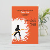 Fireman Invitation Kaart (Staand voorkant)