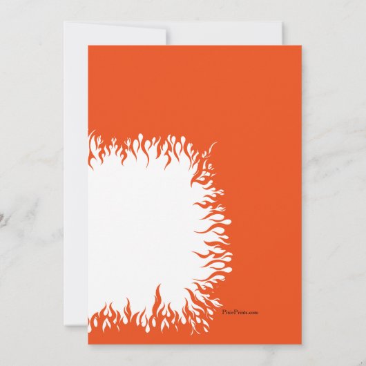 Fireman Invitation Kaart (Achterkant)