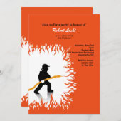 Fireman Invitation Kaart (Voorkant / Achterkant)