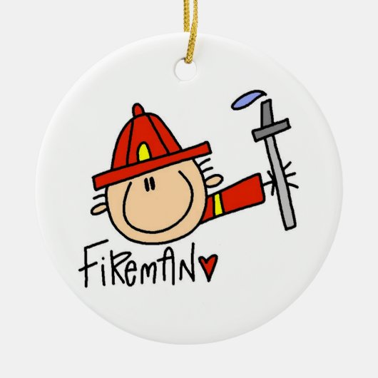 Fireman Keramisch Ornament (Voorkant)