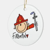 Fireman Keramisch Ornament (Links)