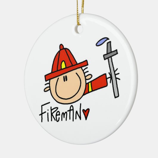 Fireman Keramisch Ornament (Links)