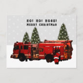 Fireman Kerstmis Briefkaart (Voorkant)