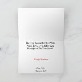 Fireman Kneeling-kerstkaart Kaart (Binnen)