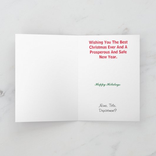 Fireman Medallion Profile - kerstkaart Kaart (Binnen)