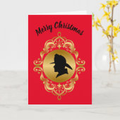 Fireman Medallion Profile - kerstkaart Kaart (Gele Bloem)