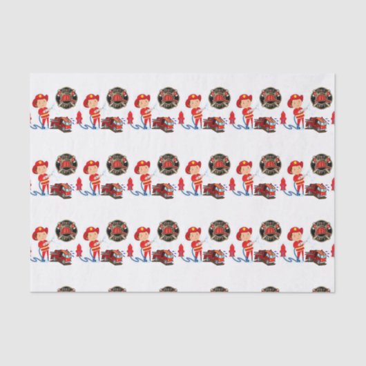 Fireman met decoratief weefselpapier tissuepapier (Voorkant)