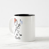 Fireman-Mok voor toetsenbord Tweekleurige Koffiemok (Voorkant links)