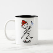 Fireman-Mok voor toetsenbord Tweekleurige Koffiemok (Links)