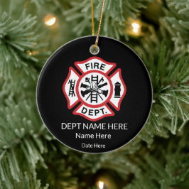Fireman Personalized Firefighter Keramisch Ornament