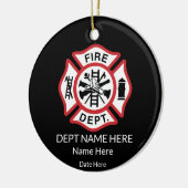 Fireman Personalized Firefighter Keramisch Ornament (Links)