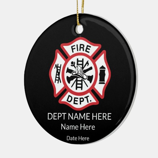 Fireman Personalized Firefighter Keramisch Ornament (Links)