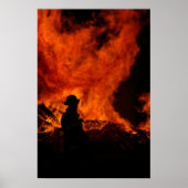 Fireman Poster Print (Voorkant)