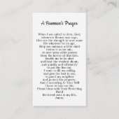 Fireman Prayer Firefighter Thin Red Line Visitekaartje (Voorkant)