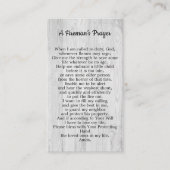 Fireman Prayer Thin Red Line Firefighter Visitekaartje (Voorkant)