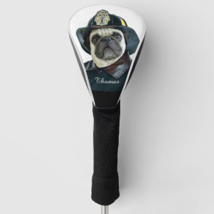 Fireman Pug-golfhoofddeksel Golfheadcover