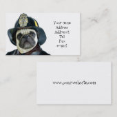 Fireman Pug visitekaartjes (Voorkant / Achterkant)