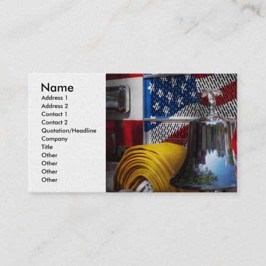 Fireman - Red Hot Visitekaartje (Voorkant)