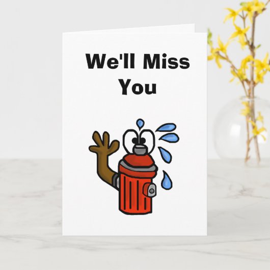 Fireman Retirement Kaart Pas het aan! (Gele Bloem)