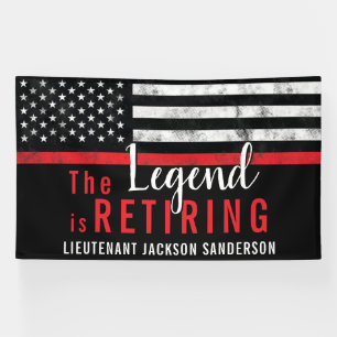 Fireman Retirement Thin Red Line Firefighter Spandoek