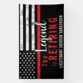 Fireman Retirement Thin Red Line Firefighter Spandoek (Verticaal)