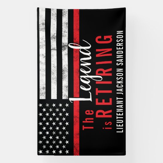 Fireman Retirement Thin Red Line Firefighter Spandoek (Verticaal)