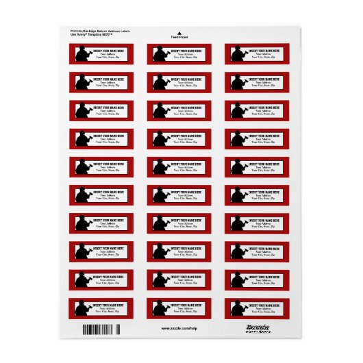 Fireman Return Address Label (Full Sheet)