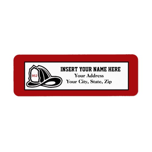 Fireman Return Address Label (Voorkant)