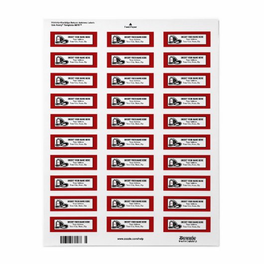 Fireman Return Address Label (Full Sheet)
