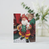 Fireman Santa Briefkaart (Staand voorkant)