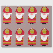 Fireman Santa Cadeaupapier (Vlak)