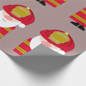 Fireman Santa Cadeaupapier (Hoek)
