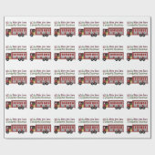 Fireman Santa Holiday-verpakkingspapier Cadeaupapier (Vlak)