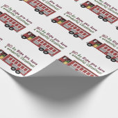 Fireman Santa Holiday-verpakkingspapier Cadeaupapier (Hoek)